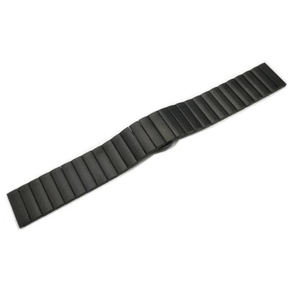 Řemínek WG na Apple Watch, kovový rovný + adapter 42/44/45/49 mm černý

