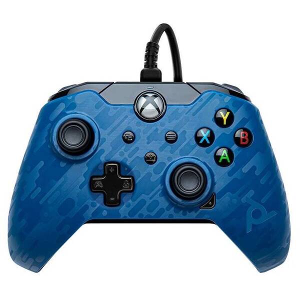 Gamepad PDP Wired Controller pro Xbox One/Series - blue camo 


