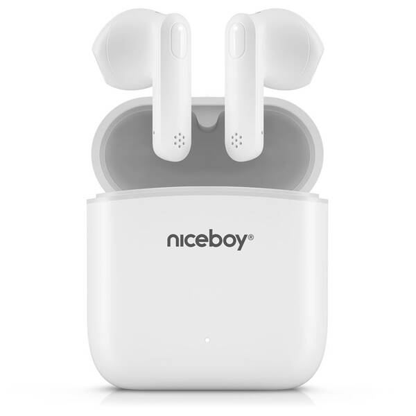 Sluchátka Niceboy HIVE Beans bílá

