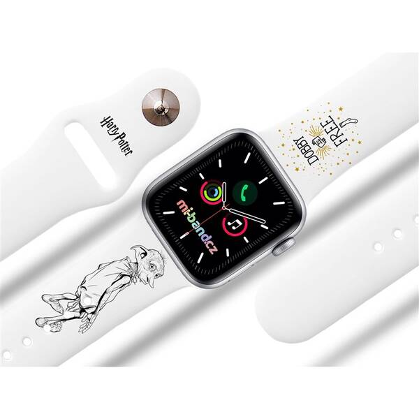 Řemínek Harry Potter na Apple Watch 42/44/45/49 mm - motiv Dobby, bílý 

