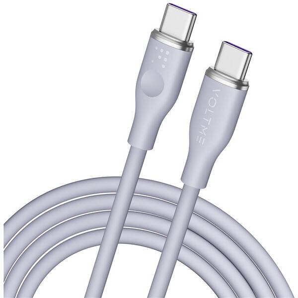 Kabel Voltme Powerlink Moss Series USB-C/USB-C, CTC 5A/100W 1,8m šedý

