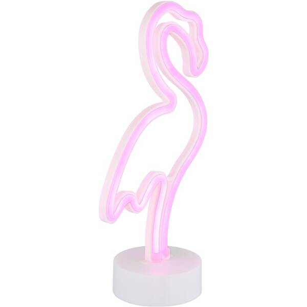 Stolní LED lampička GLOBO neon Flamingo bílá

