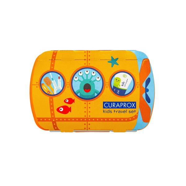 Cestovní sada CURAPROX Travel set KIDS oranžová

