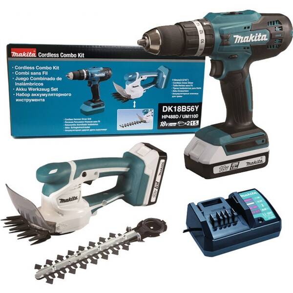 Aku vrtačka Makita DK18B56Y (HP488D002 + UM110DWYX, s baterií) 


