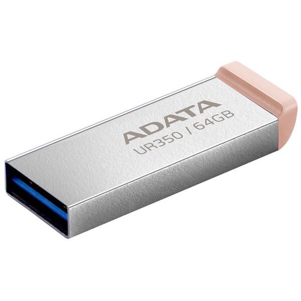 USB Flash ADATA UR350 64GB stříbrný/hnědý

