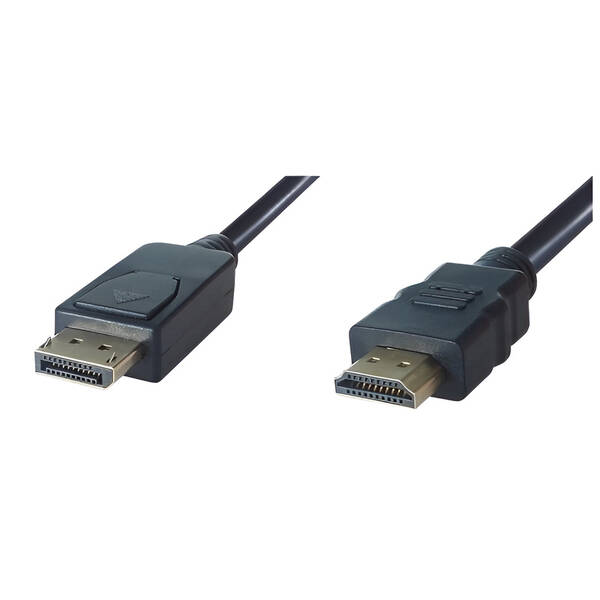 Kabel AQ DisplayPort/HDMI, 2 m černý

