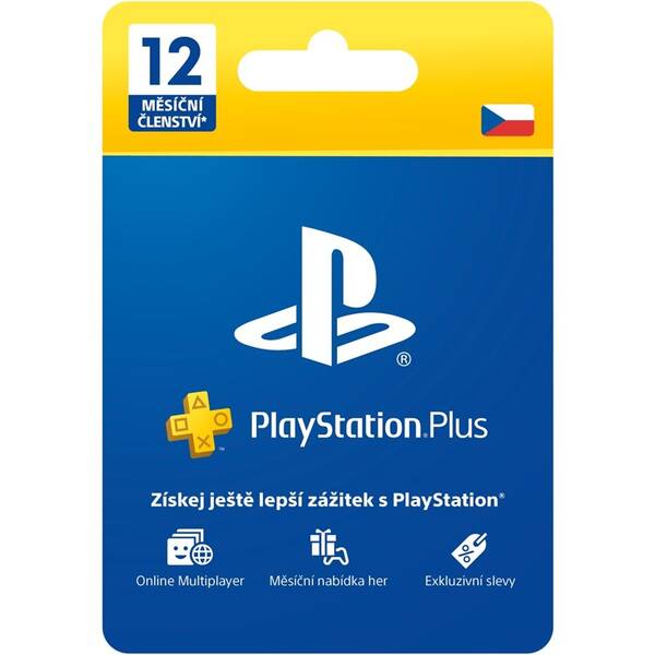 Předplacená karta Sony PLAYSTATION PLUS 12 MĚSÍCŮ – DÁRKOVÁ KARTA - pouze pro CZ PS Store 

