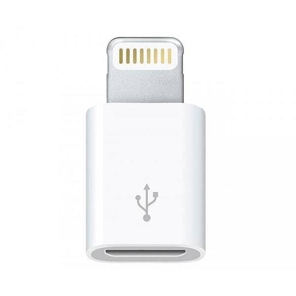 Redukce Apple Micro USB / Lightning bílá

