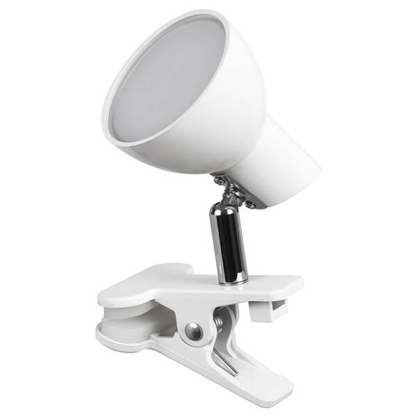 Stolní LED lampička Rabalux Noah 1477 s klipem bílá

