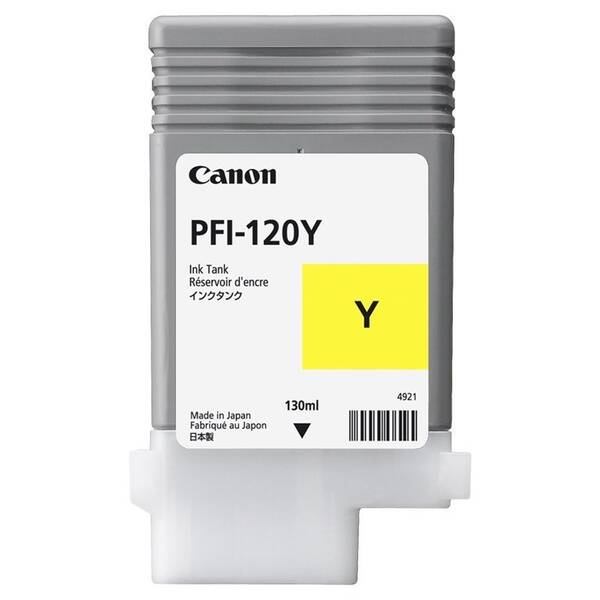 Inkoustová náplň Canon PFI-120Y, 130 ml žlutá

