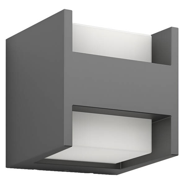 Nástěnné svítidlo Philips Arbour 2xLED, teplá bílá - antracitové 

