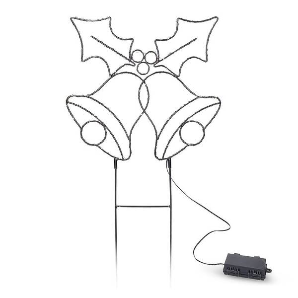 LED dekorace Solight venkovní zvonečky, 100x LED, časovač, 55cm, 3x AA 

