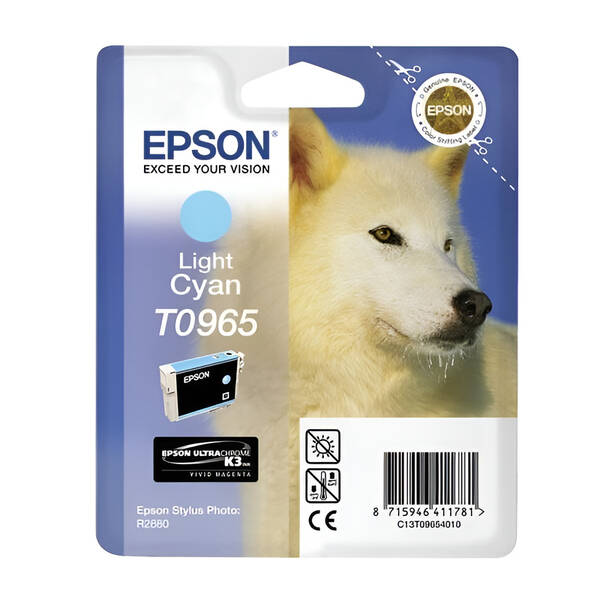 Inkoustová náplň Epson T0965, 13 ml - světle azurová 

