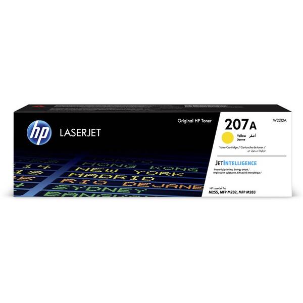 Toner HP 207A, 1 250 stran žlutý

