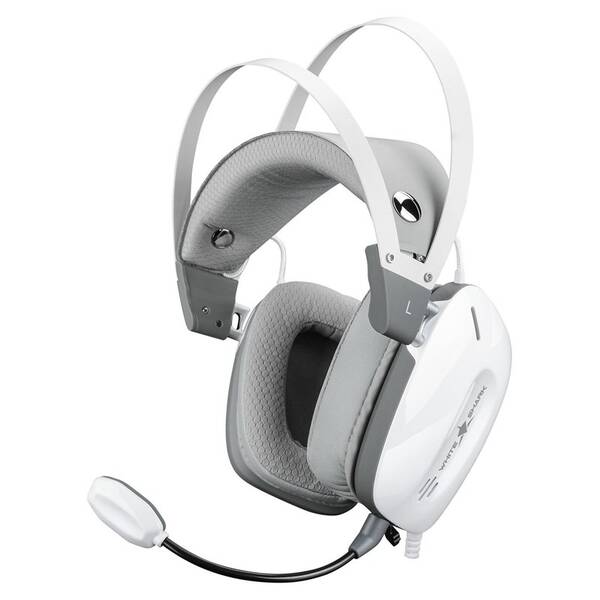 Headset White Shark GOTTAN, PC, PS4/PS5, XBOX, Mac bílý

