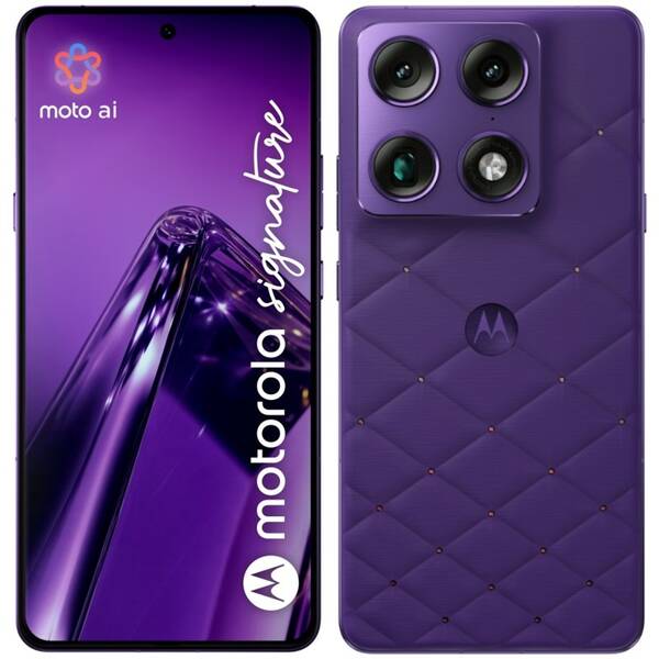 Mobilní telefon Motorola Signature Crystals by Swarovski 5G 16 GB / 512 GB fialový

