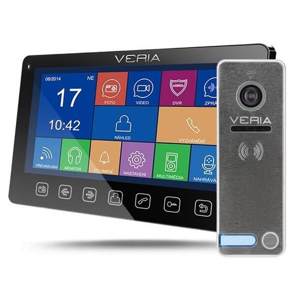 Dveřní videotelefon VERIA set videotelefonu VERIA 7076C + VERIA 230 černý

