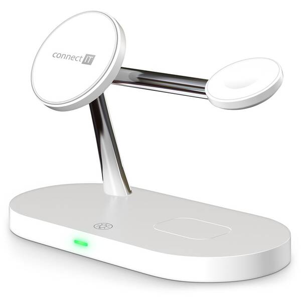 Bezdrátová nabíječka Connect IT MultiCharge 5 v 1 MagSafe bílá

