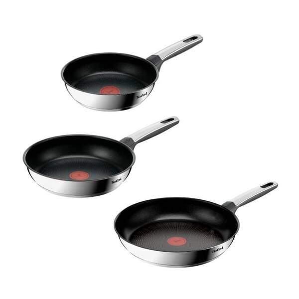 Sada pánví Tefal E327S355 3 ks, 20+24+28 cm nerez

