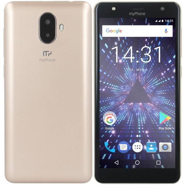 Mobilní telefon myPhone Pocket 18x9 zlatý

