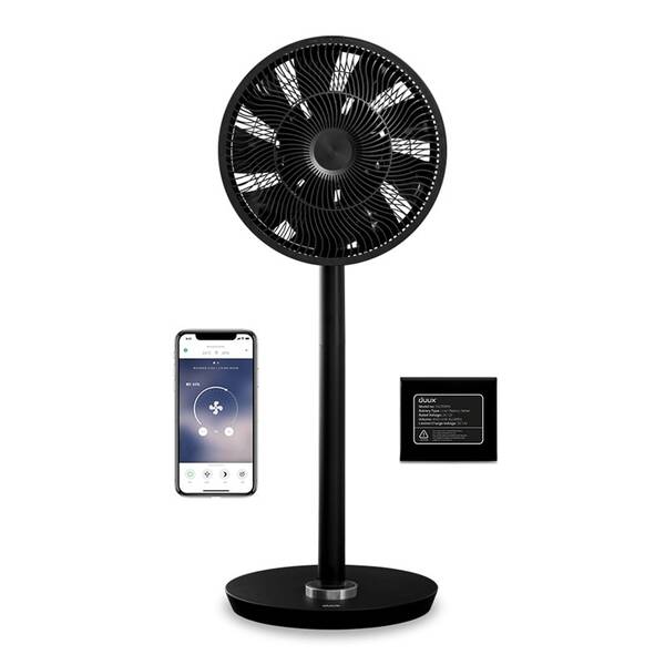 Ventilátor stojanový Duux Whisper Smart + Battery pack černý

