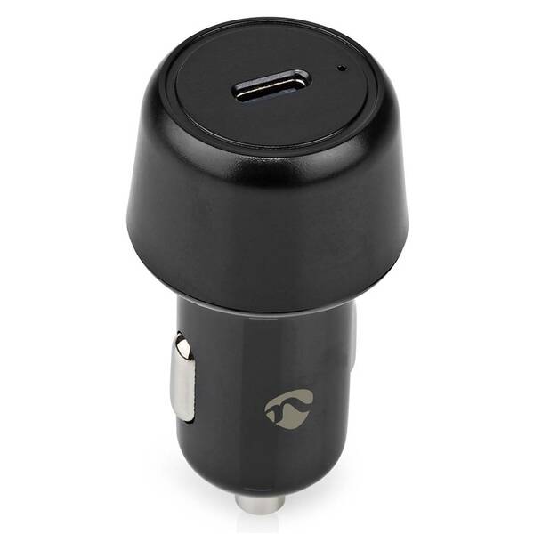 Adaptér do auta Nedis USB-C, 30W černá barva

