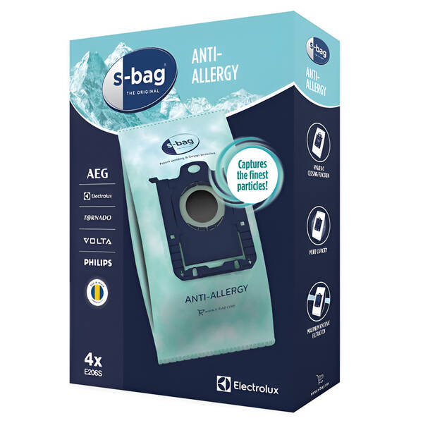 Sáčky do vysavače Electrolux s-bag® Anti-Allergy E206S (4 ks) 

