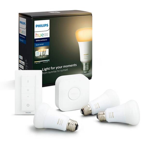 Startovací sada Philips Bluetooth 9W, E27, White Ambiance + Switch, Bridge 

