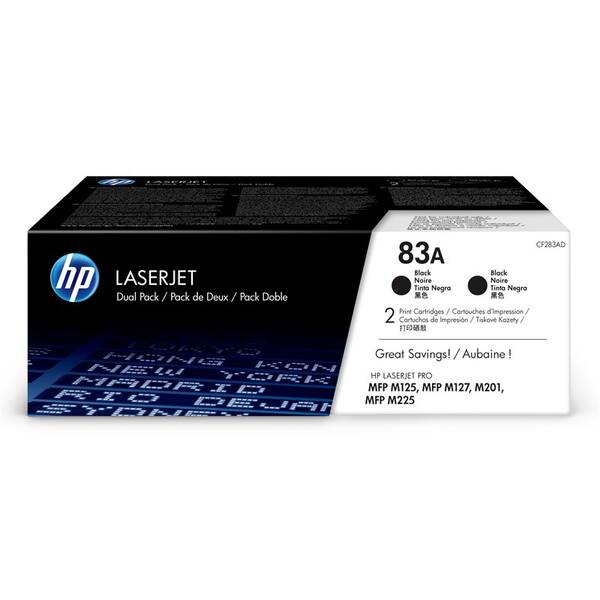 Toner HP 83A, 2x 1 500 stran černý

