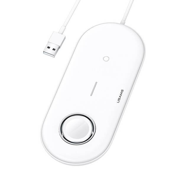 Bezdrátová nabíječka USAMS CD119 pro telefony + Apple Watch bílá


