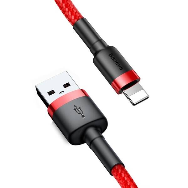 Kabel Baseus Cafule USB/Lightning, 3m červený


