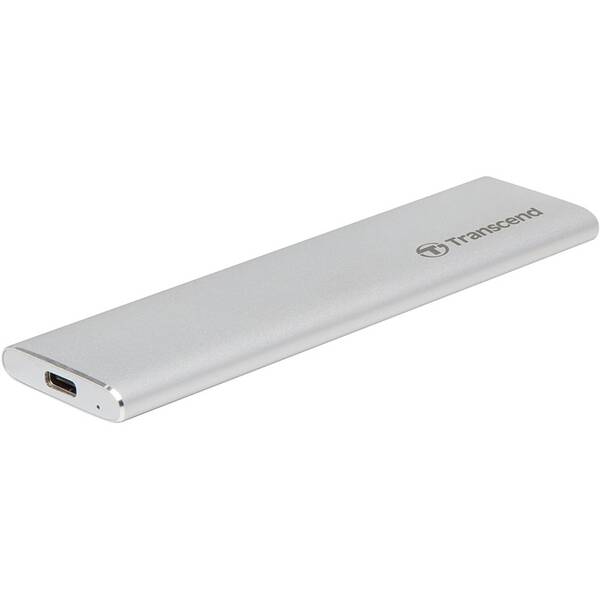 Externí rámeček Transcend CM80, M.2 SATA SSD typ 2242/2260/2280, USB 3.0/USB-C stříbrný

