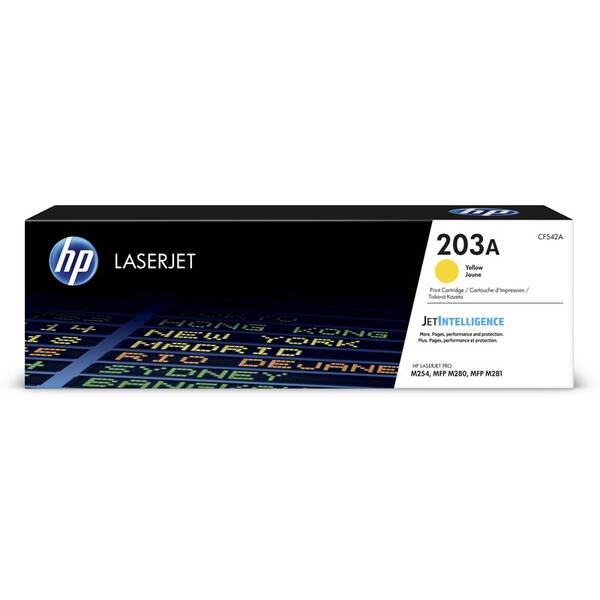 Toner HP 203A, 1 300 stran žlutý

