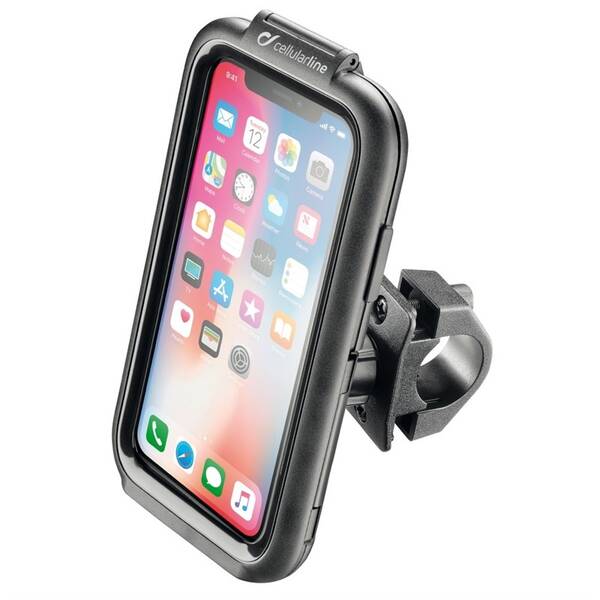 Držák na mobil Interphone na Apple iPhone X/Xs, úchyt na řídítka, voděodolné pouzdro 

