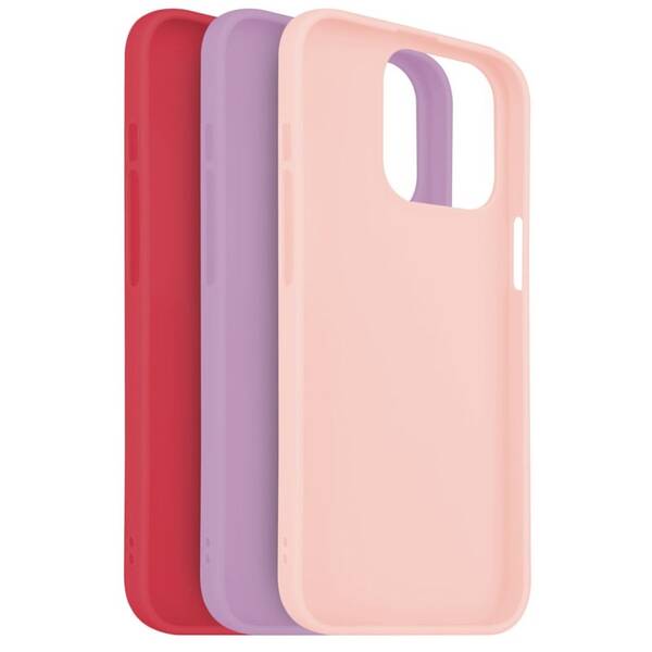 Set krytů na mobil FIXED Story na Apple iPhone 13 Pro červený/růžový/fialový

