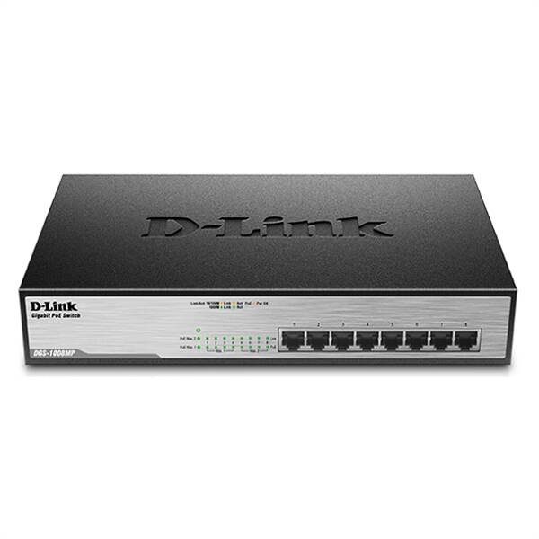 Switch D-Link DGS-1008MP černý

