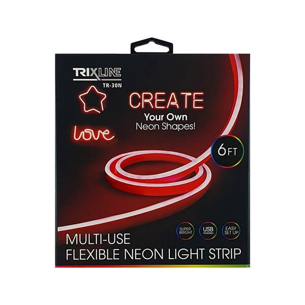 LED pásek Trixline TR-30N Flexibilní NEONOVÝ, 1,8m na USB červený

