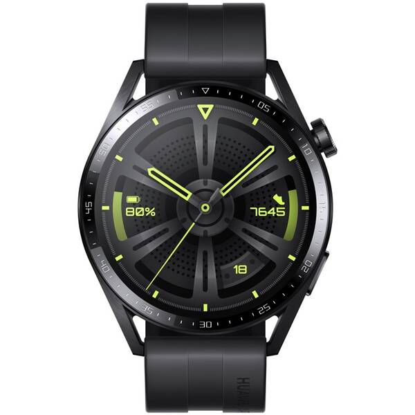 Chytré hodinky Huawei Watch GT 3 46 mm (Active) - Black + Black Fluoroelastomer Strap 

