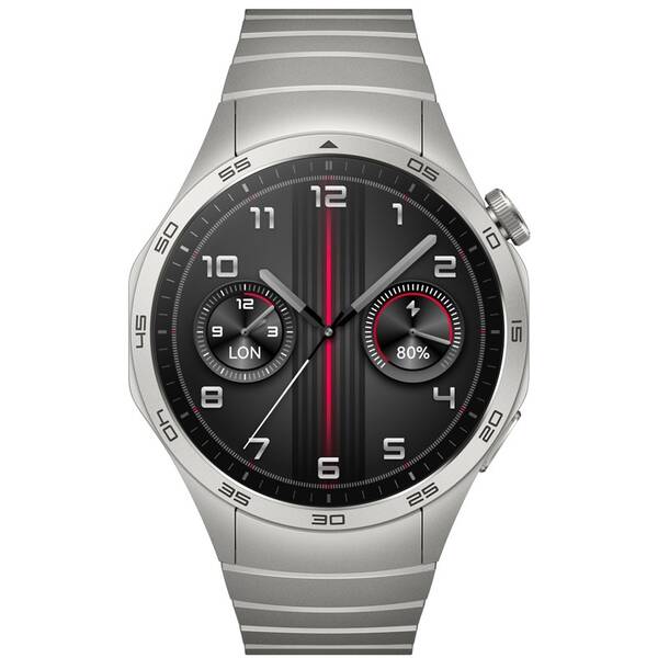 Chytré hodinky Huawei Watch GT 4 46mm - Silver + Stainless Steel Strap 
