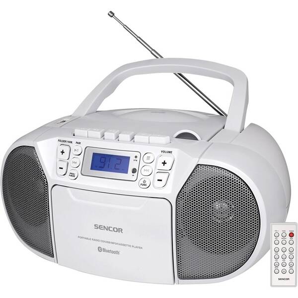 Radiomagnetofon s CD Sencor SPT 3907 W bílý

