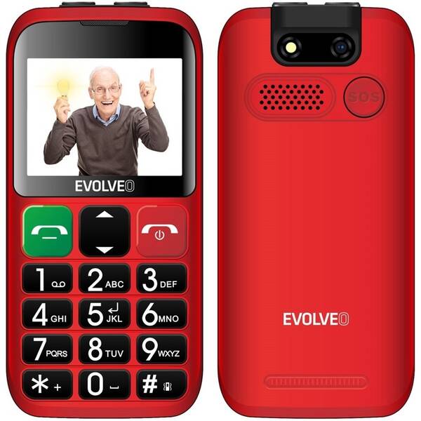 Mobilní telefon Evolveo EasyPhone ET červený

