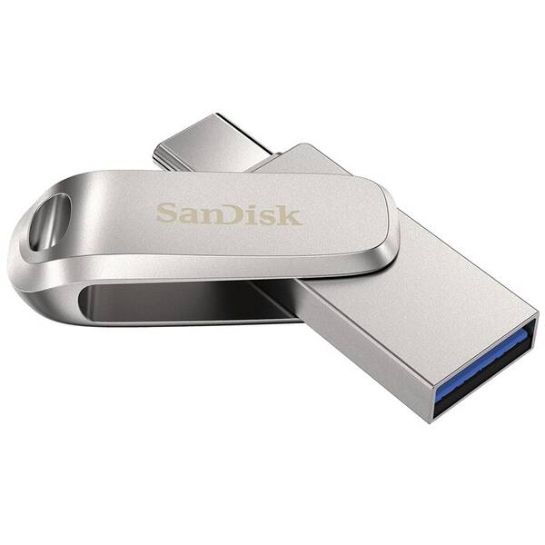 USB Flash SANDISK 128GB USB/USB-C stříbrný

