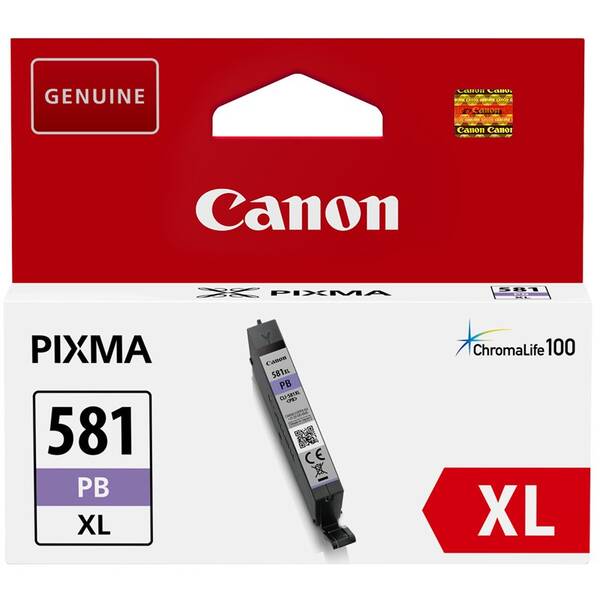 Inkoustová náplň Canon CLI-581XL PB, 505 stran - foto modrá 

