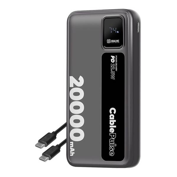 Powerbanka Obal:Me CablePulse Powerbanka 20000mAh 22,5W černá

