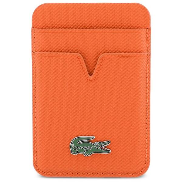 Peněženka Lacoste PU Iconic Petit Pique MagSafe oranžová

