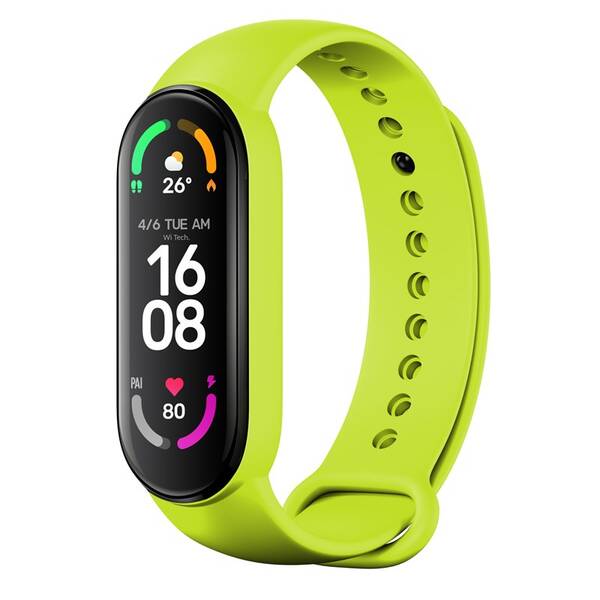 Řemínek RhinoTech na Xiaomi Mi Band 6 - limetkově zelený 

