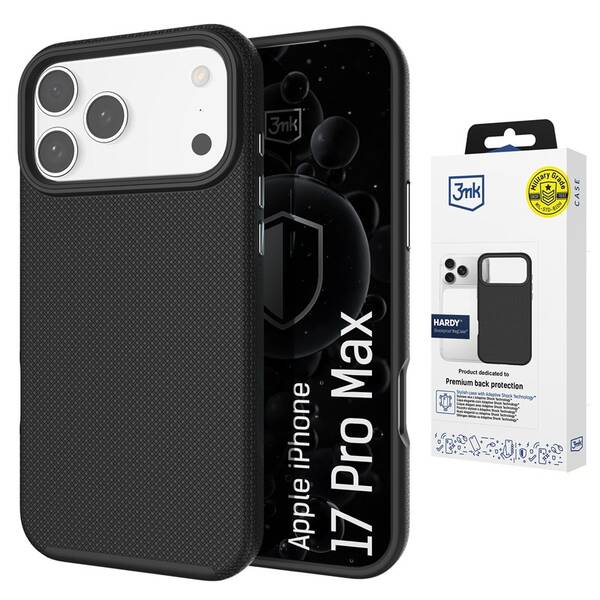 Kryt na mobil 3mk HARDY Shockproof MagCase na Apple iPhone 17 Pro Max černý

