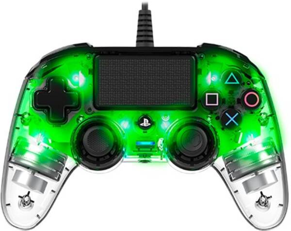 Gamepad Nacon Wired Compact Controller pro PS4 zelený/průhledný

