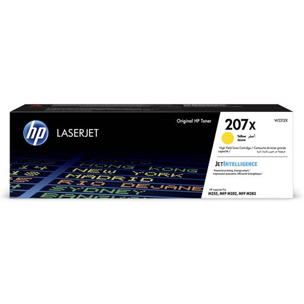 Toner HP 207X, 2 450 stran žlutý

