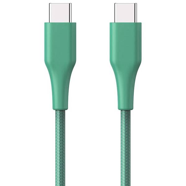 Kabel ERPOWER USB-C/USB-C GRS, 1,2 m zelený

